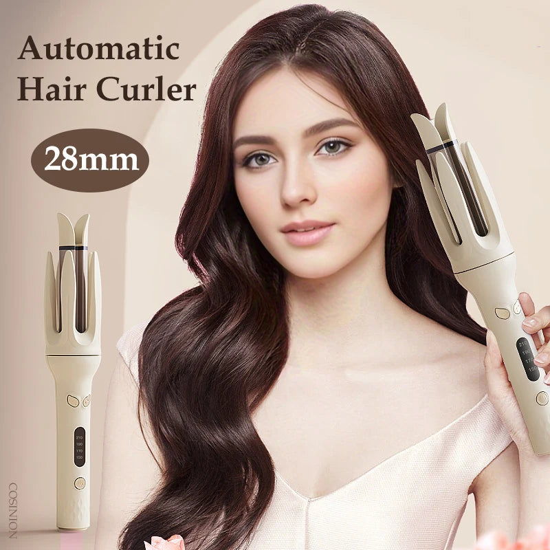 Streamline  Hair Curler 28mm Hair Stick Rotating Curl Waves Anti-Tangle Curling Iron Styler